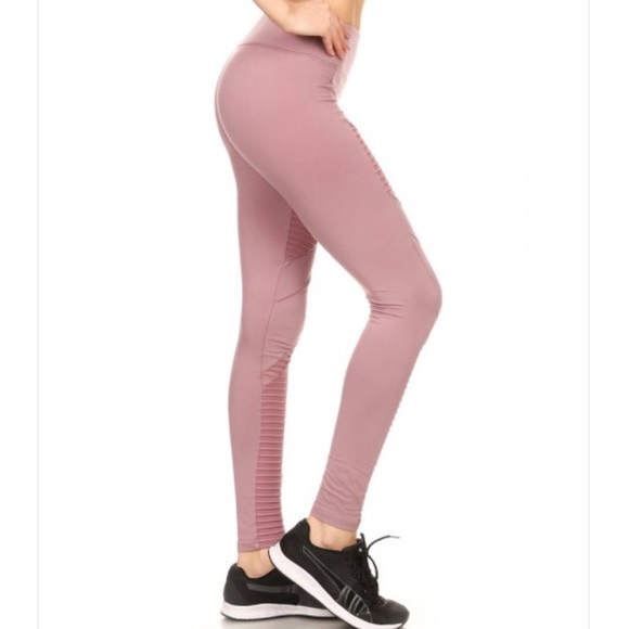 LAST CHANCE $5 SALE Mauve Moto Leggings - Picture 3 of 5